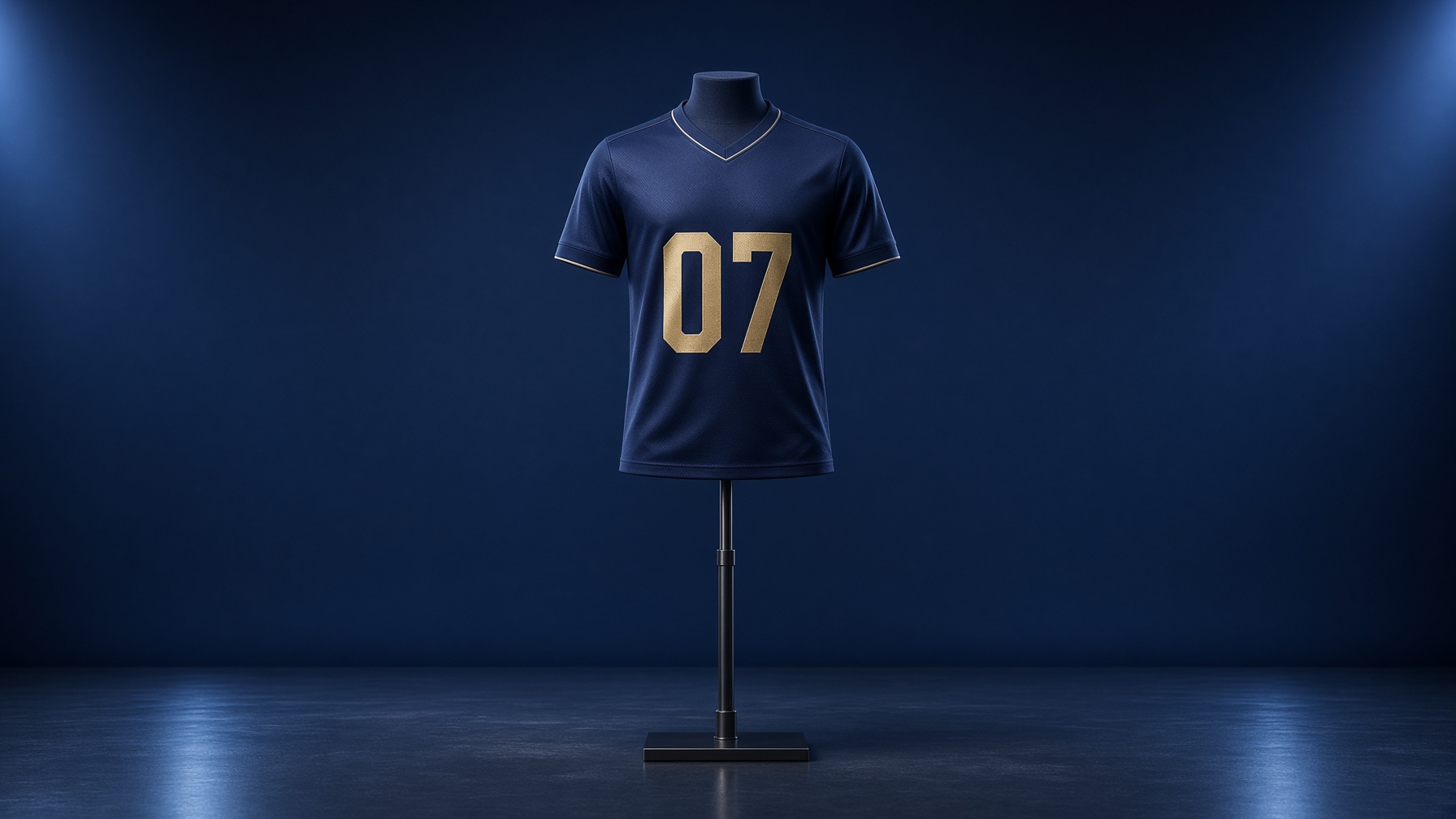 Sports photography studio with a youth kit on stand